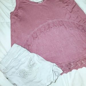 Lace Pink Tank